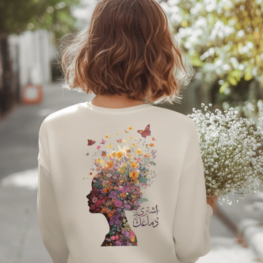 Ishtiry Dimaghek Arabic floral head design by Cairo NYC