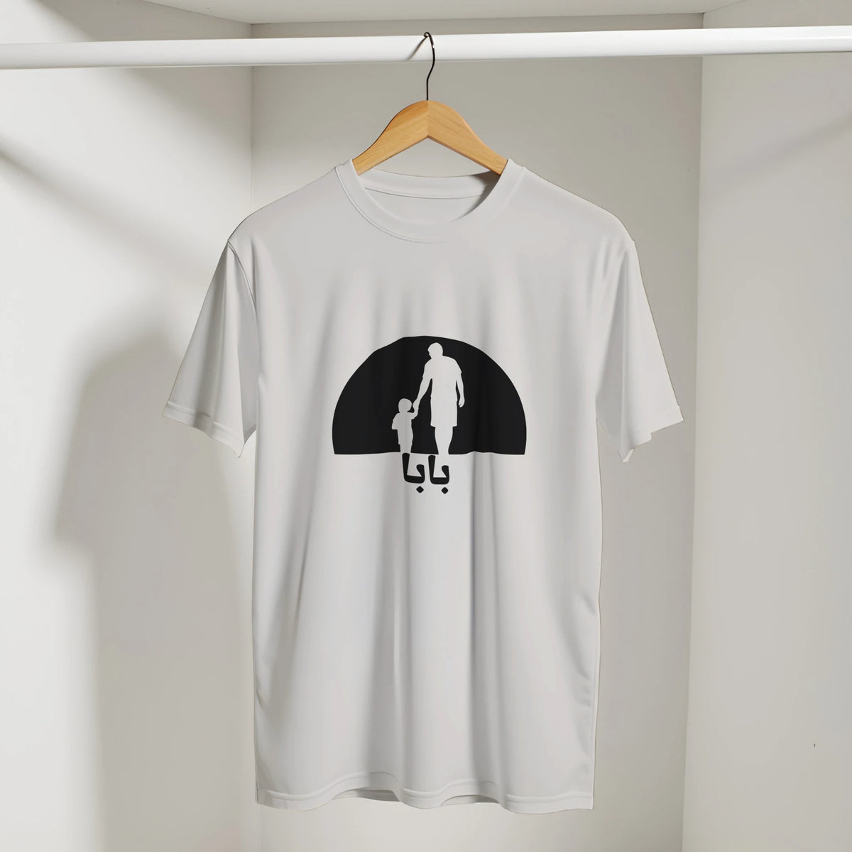 Retro Sunset Graphic Arabic Tee, Arabic graphic design by Cairo NYC (view 6)