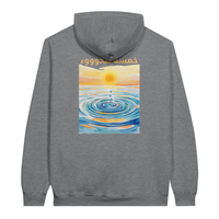 Peaceful Zen Ripple Arabic Hoodie in Sport Grey, Arabic graphic design by Cairo NYC