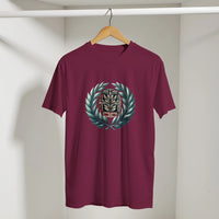 Sunset Geometric Olive Branch Arabic Tee, Arabic graphic design by Cairo NYC (view 2)