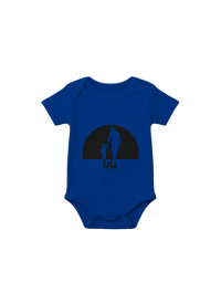 I love My Baba Arabic Onesie in True Royal, Arabic graphic design by Cairo NYC
