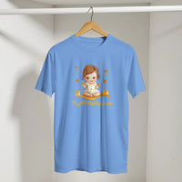 Honey Bee Baby Arabic Tee in Carolina Blue, Arabic graphic design by Cairo NYC