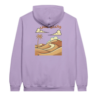Desert Dreamscape hoodie in Orchid, Arabic graphic design by Cairo NYC