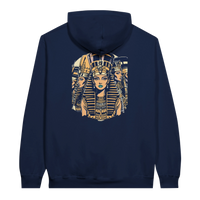 Ancient Egypt Queens hoodie in Navy, Arabic graphic design by Cairo NYC