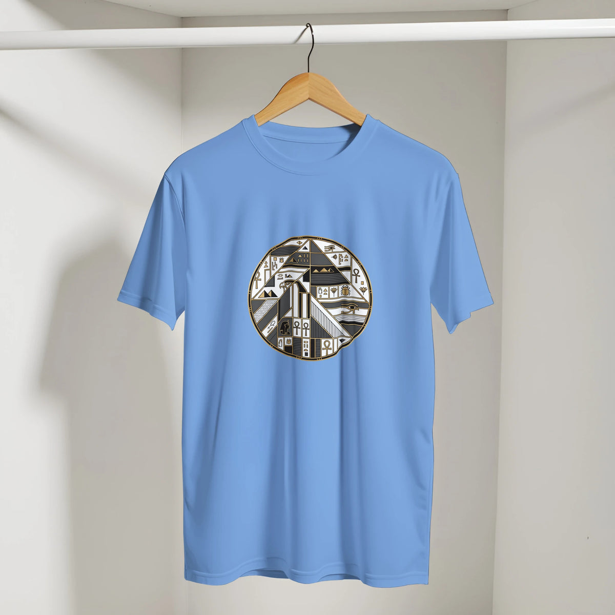 Geometric Egyptian Art Deco Arabic Tee, Arabic graphic design by Cairo NYC (view 16)