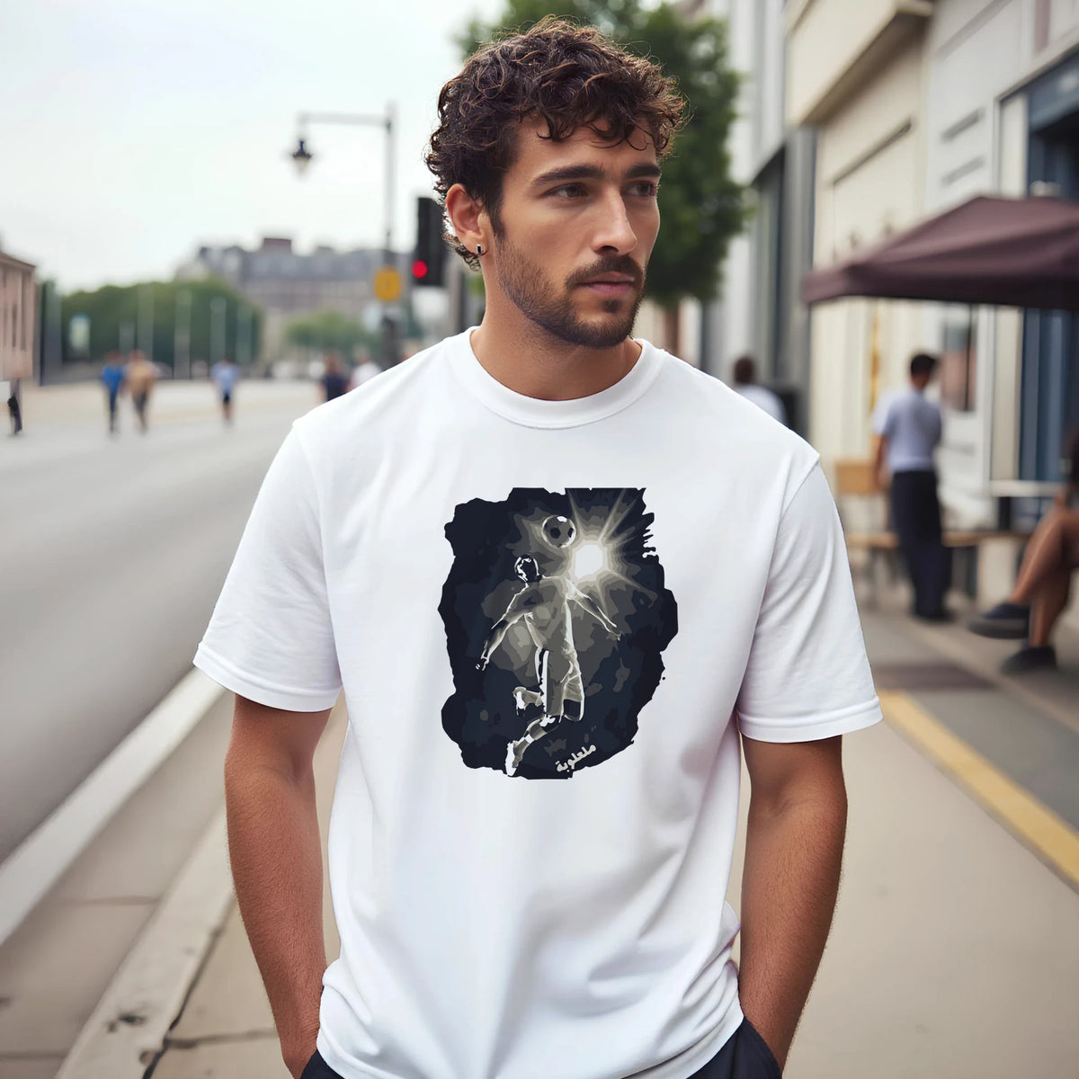 Arabic Soccer Retro Tee, Arabic graphic design by Cairo NYC (view 18)