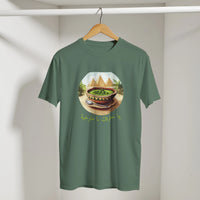 Molokhia Pyramids & Palm Trees Arabic Tee, Arabic graphic design by Cairo NYC (view 8)