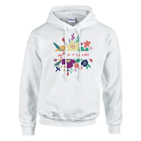 It's a Vibe Floral Arabic Hoodie, Arabic graphic design by Cairo NYC (view 19)