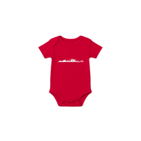 Arabic Cairo Silhouette Infant Onesie in Red, Arabic graphic design by Cairo NYC
