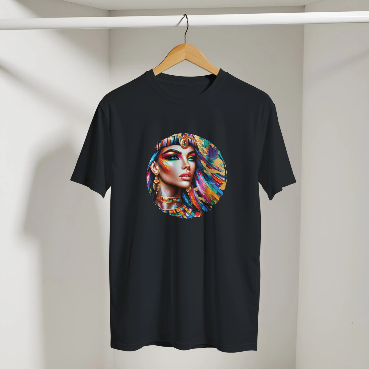 Cleopatra Arabic Tee in Black, Arabic graphic design by Cairo NYC