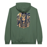 Ancient Egypt Queens hoodie in Military Green, Arabic graphic design by Cairo NYC
