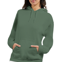 It's a Vibe Floral Arabic Hoodie in Military Green, Arabic graphic design by Cairo NYC