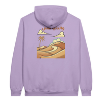 Desert Dreamscape hoodie in Orchid, Arabic graphic design by Cairo NYC