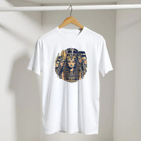 Egyptian Pharaoh Queens Retro Arabic Tee in White, Arabic graphic design by Cairo NYC