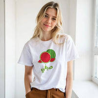 Watermelon Summer Vibes Arabic Tee, Arabic graphic design by Cairo NYC (view 4)
