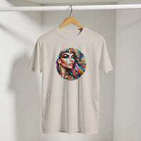 Cleopatra Arabic Tee in Sand, Arabic graphic design by Cairo NYC