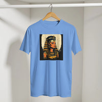 Egyptian Queen Retro Arabic Tee in Carolina Blue, Arabic graphic design by Cairo NYC
