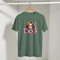 Lebanese Cedar Vintage Tee in Military Green, Arabic graphic design by Cairo NYC