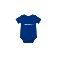 Arabic Cairo Silhouette Infant Onesie in True Royal, Arabic graphic design by Cairo NYC