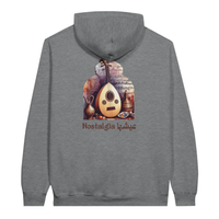 Nostalgic Oud Serenade Hoodie in Sport Grey, Arabic graphic design by Cairo NYC