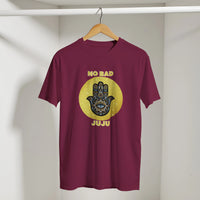 Hamsa Evil Eye Arabic Tee in Maroon, Arabic graphic design by Cairo NYC