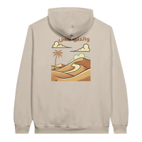 Desert Dreamscape hoodie in Sand, Arabic graphic design by Cairo NYC