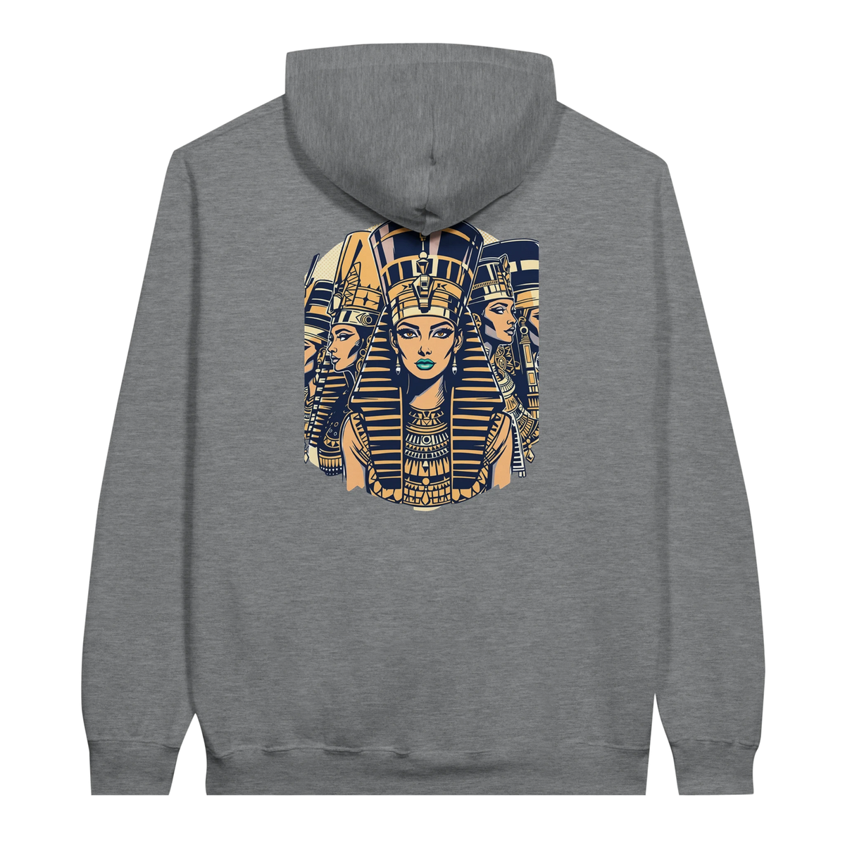 Ancient Egypt Queens hoodie in Sport Grey, Arabic graphic design by Cairo NYC