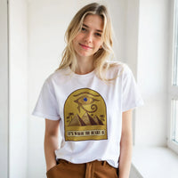 Eye of Horus Egypt Pyramids Sunset Arabic Tee, Arabic graphic design by Cairo NYC (view 16)