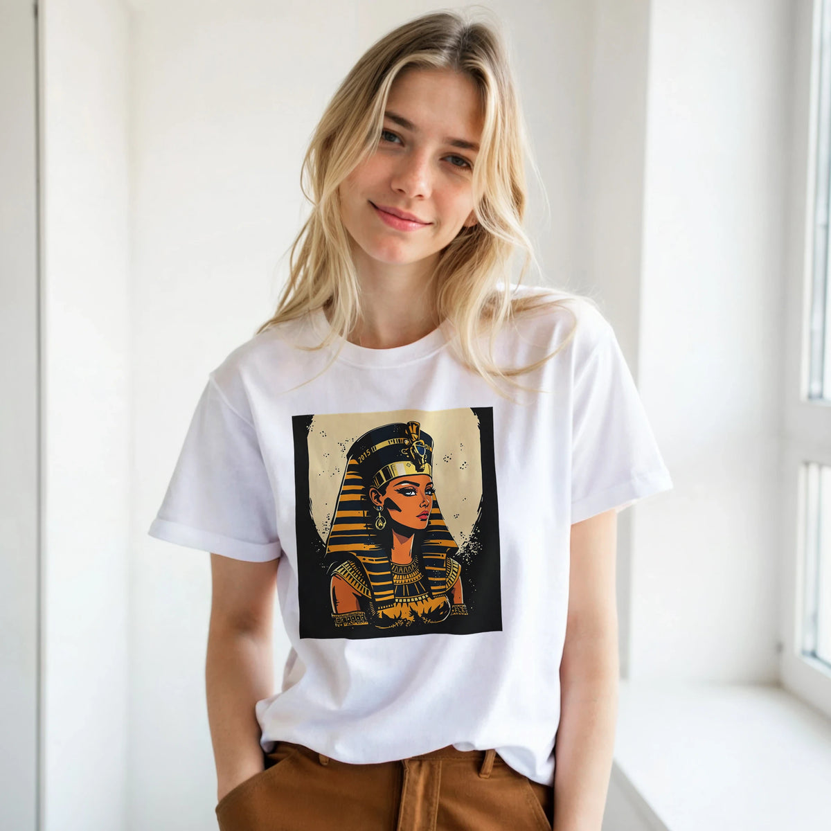 Egyptian Queen Retro Arabic Tee, Arabic graphic design by Cairo NYC (view 17)