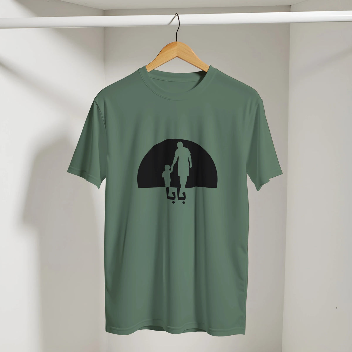 Retro Sunset Graphic Arabic Tee, Arabic graphic design by Cairo NYC (view 8)