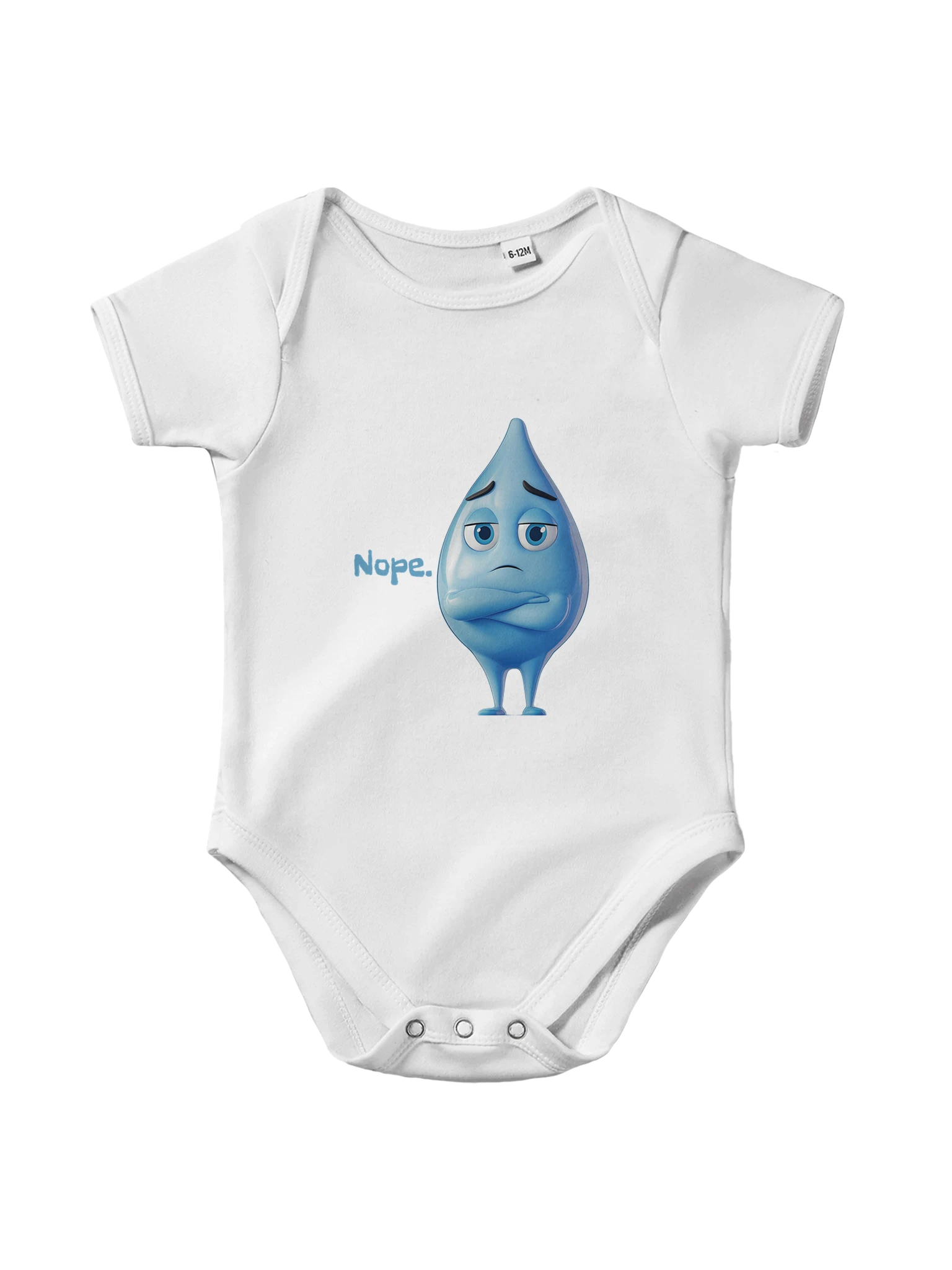 Nope Funny Baby Onesie, Arabic graphic design by Cairo NYC