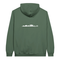 Cairo Skyline Silhouette Hoodie in Military Green, Arabic graphic design by Cairo NYC