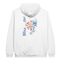 Watercolor Pure Bliss Bliss Hoodie in White, Arabic graphic design by Cairo NYC