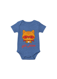 Super Kid Arabic Onesie in Heather Columbia Blue, Arabic graphic design by Cairo NYC