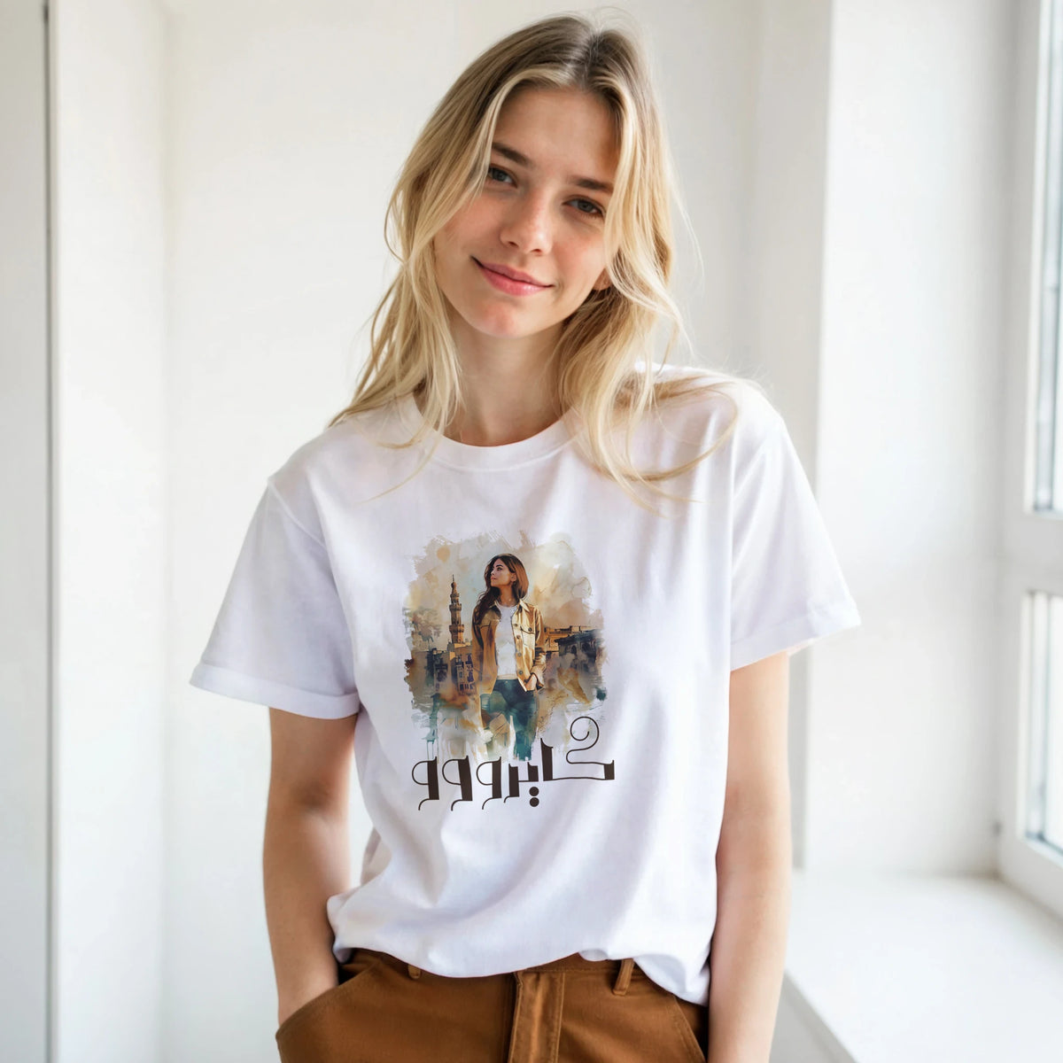 Soulful Cityscape Cairo Tee, Arabic graphic design by Cairo NYC (view 17)