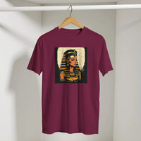 Egyptian Queen Retro Arabic Tee in Maroon, Arabic graphic design by Cairo NYC