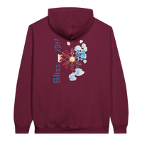 Watercolor Pure Bliss Bliss Hoodie in Maroon, Arabic graphic design by Cairo NYC