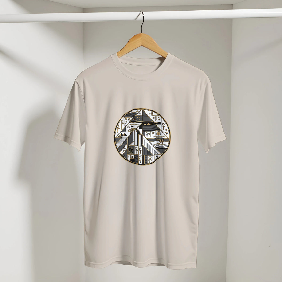 Geometric Egyptian Art Deco Arabic Tee, Arabic graphic design by Cairo NYC (view 11)