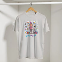 Arabic Mom Streetwear Tee in Ice Grey, Arabic graphic design by Cairo NYC