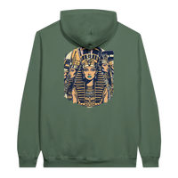 Ancient Egypt Queens hoodie in Military Green, Arabic graphic design by Cairo NYC