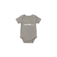 Arabic Cairo Silhouette Infant Onesie in Heather Dust, Arabic graphic design by Cairo NYC