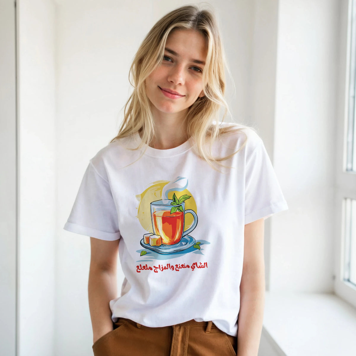 Mint Tea Arabic Tee, Arabic graphic design by Cairo NYC (view 17)