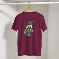 Palestine Dome Olive Branches Keffiyeh Tee, Arabic graphic design by Cairo NYC (view 9)