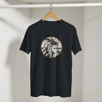 Geometric Egyptian Art Deco Arabic Tee in Black, Arabic graphic design by Cairo NYC