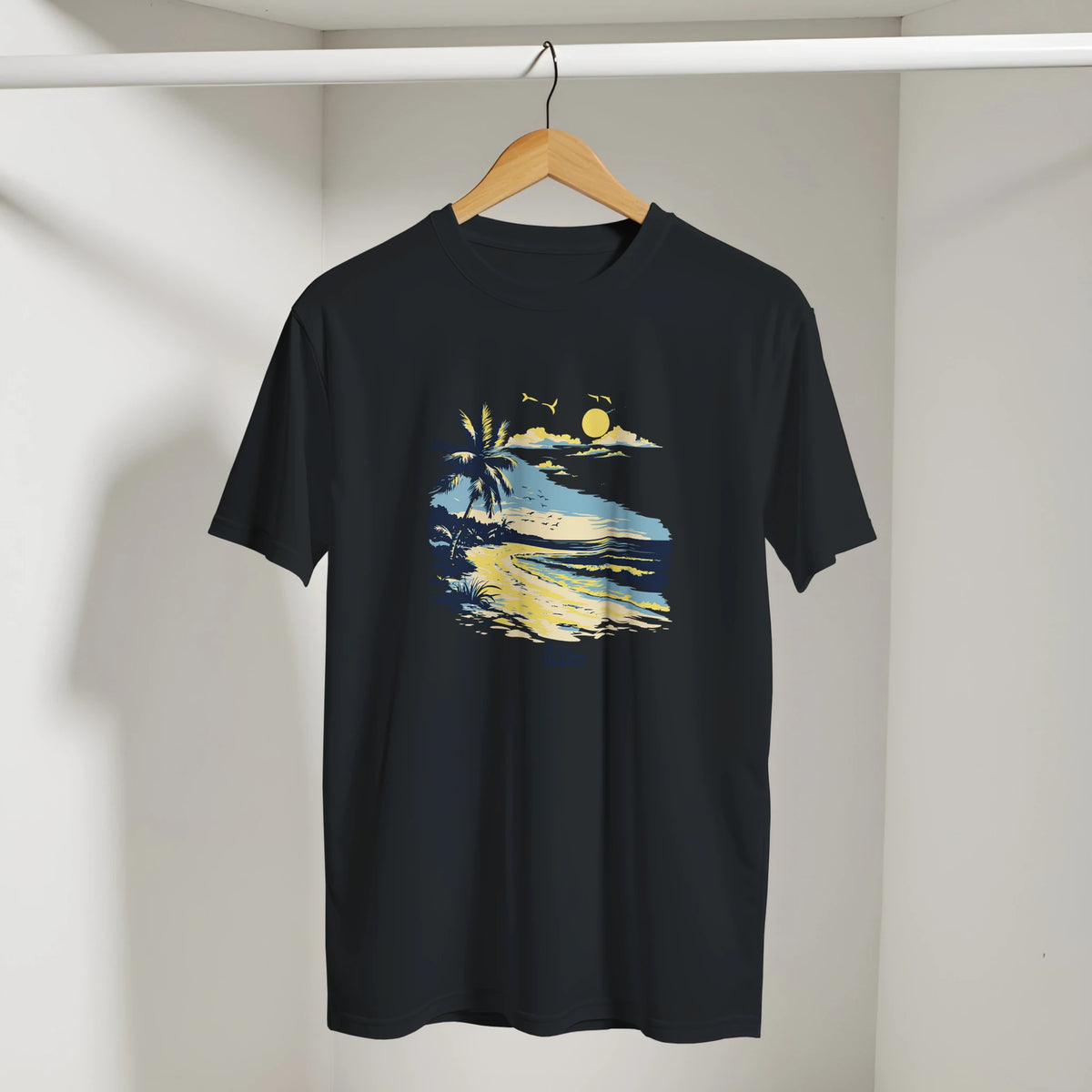 Sunset Beach Arabic Tee, Arabic graphic design by Cairo NYC (view 11)