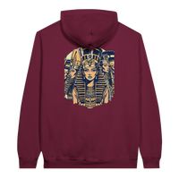 Ancient Egypt Queens hoodie in Maroon, Arabic graphic design by Cairo NYC