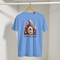 Arabic Oud Nostalgia Retro Tee in Carolina Blue, Arabic graphic design by Cairo NYC