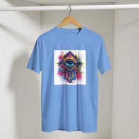Hamsa Hand and Eye Arabic Tee, Arabic graphic design by Cairo NYC (view 17)
