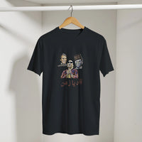 Iconic Figures Arabic Tee in Black, Arabic graphic design by Cairo NYC