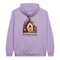 Nostalgic Oud Serenade Hoodie in Orchid, Arabic graphic design by Cairo NYC